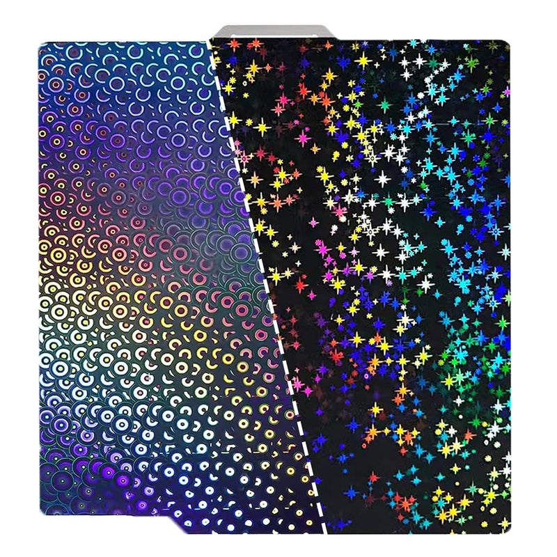 Sifrothy Store لوحة بناء طابعة ثلاثية الأبعاد Smooth Galaxy PEY+Kaleidoscope PEK لبامبو لاب P2S/X1/X1C/X1E/P1P/P1S/A1، ورقة بامبو مرنة من الفولاذ الربيعي الماسي+الكربوني قابلة للإزالة 257x257mm - Image 1